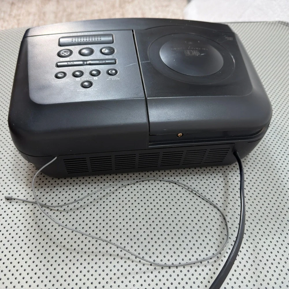 Sony Unisex CD Clock Radio ICF-CD830 Black Vintage Y2K Retro Tech Tested/Working
